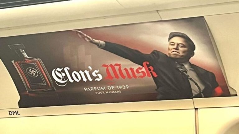 Londense metro haalt 'naziposters' Musk weg