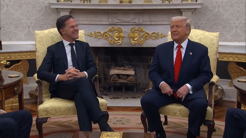 Trump hoopt op staakt-het-vuren Oekraïne en complimenteert NAVO-chef Rutte